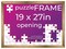 19x27 Jigsaw Puzzle Frame Kit - Kit Includes Puzzle Glue Sheets, Bronze Wood Puzzle Frame, UV Acrylic, Backing,, Hanging Hardware